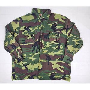 Hunter's Choice Camo Button Up Shirt Mens XL. Multi‎ Pocket Vintage Hunting.